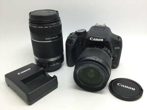 D20〇【通電のみ確認】Canon キャノン EOS kiss X3 DS126231 デジタルカメラ 18-55mm 1:3.5-5.6 55-250mm 1:4-5.6 レンズ 現状品 ジャンク