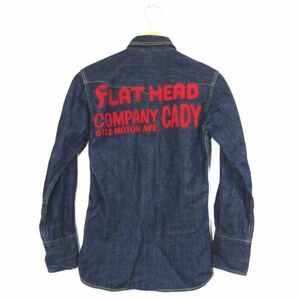 The Flat Head フラットヘッド デニム ウエスタン シャツ 34 刺繍 長袖