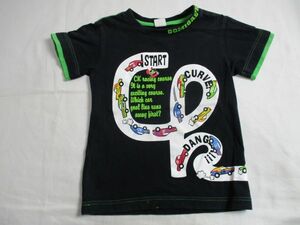 BD833【ComicaL KiDS・コミカルキッズ】プリント 半袖　Tシャツ　男児　黒　110