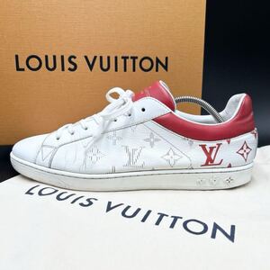 1円【美品】 LOUIS VUITTON ルイヴィトン ルクセンブルク モノグラム グラデーション レザー メンズ スニーカー シューズ 靴 19年製 27cm位