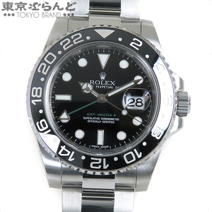 101743565 ロレックス ROLEX GMTマスター2 116710LN V番 ブラック SS オイスターブレス 黒 保証書付き 腕時計 メンズ 自動巻 OH済 仕上済