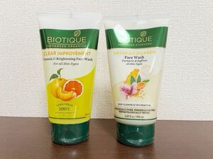 BIOTIQUE バイオティーク 洗顔料 クリアインプルーブメント150ml/ウブタン&コラーゲン150ml