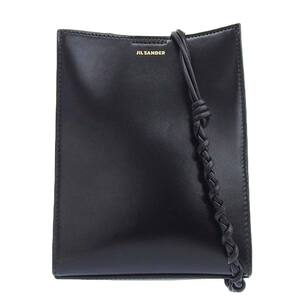 ジルサンダー JIL SANDER タングル スモールショルダー ポーチ ポシェット レザー ブラック レディース 4395