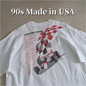 90s Marlboro　マルボロ　マールボロ　Tシャツ シングルステッチ　F1 XL相当
