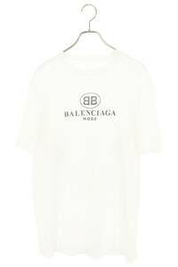 バレンシアガ BALENCIAGA 508203 TYK23 サイズ:XS BBロゴプリントTシャツ 中古 NO05