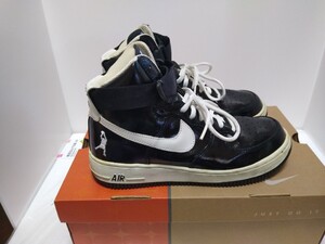 USED:AF1‘SHEED’黒白（26.5cm）NIKE/ナイキ・エアフォース1ハイ‘シード’エナメルレザー/ラシード・ウォーレス/RASHEED WALLACE