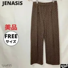 JENASİS　ジェネシス　カジュアルパンツ　ストレッチ　総柄　ラメ入り　快適