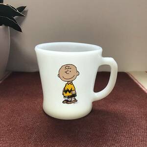 レア 極美 ミント チャーリーブラウン Vintage Fire-King ファイヤーキング Dハンドル マグ PEANUTS Snoopy Joe Cool Woodstock PRESIDENT