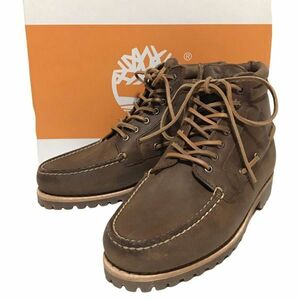 【日本未発売】Timberland AUTHENTICS 7EYE CHUKKA ティンバーランド 7アイ チャッカブーツ US9/27㎝ ブラウン レザー 海外限定 新品 正規