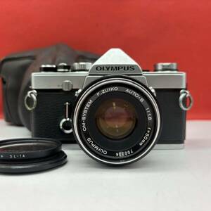 ◆ OLYMPUS OM-1 フィルムカメラ 一眼レフカメラ ボディ OM-SYSTEM F.ZUIKO AUTO-S F1.8 50mm レンズ シャッター、露出計OK オリンパス