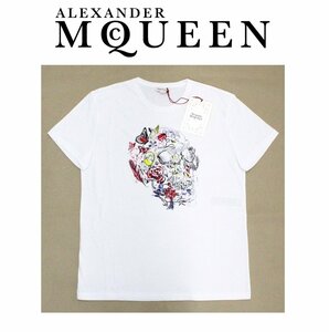 9万新品◆XL◆アレキサンダーマックイーン◆Doodle Skull Tee スカルプリント コットンTシャツ 白 1円