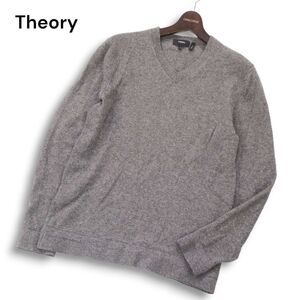 Theory セオリー 【CASHMERE 2 / REISER】秋冬 カシミヤ100%★ Vネック ニット セーター Sz.S　メンズ グレー　I4T02777_9#K