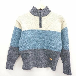 ◇ J.PRESS ジェイプレス キッズ 長袖 ニット サイズ140 ブルー系 メンズ E