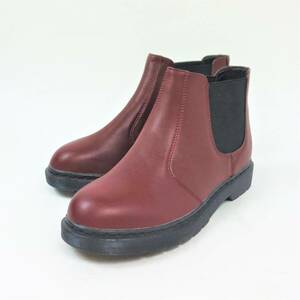 メンズ　サイドゴア　ブーツ　26.0cm　ボルドー　合成皮革　新品　未使用　カジュアル　紳士　靴　4805885