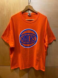 NBA ニューヨーク ニックス Tシャツ 半袖 ビックサイズ USA古着 XL オレンジ