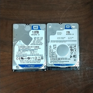 【正常判定】【2個セット】WD HDD 2.5インチ 1TB ハードディスク パソコン