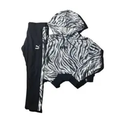 【PUMA】zebra cropped sweat suit ladies M