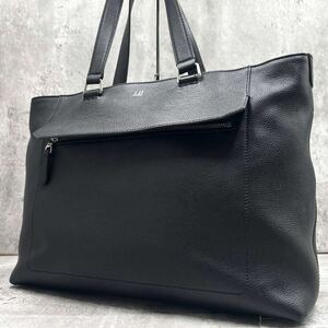 【現行モデル/極美品】dunhill ダンヒル ベルグレイヴ トートバッグ ビジネス ハンド ブリーフケース 肩掛け メンズ レザー A4収納 黒