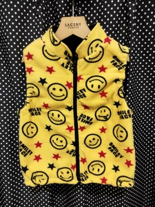 ★即決！★【SMILEY FACE】リバーシブルフリースジップベスト★良品！