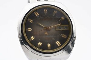 稼働品 シチズン ラウンド デイデイト 4-770889TA 自動巻き メンズ 腕時計 CITIZEN