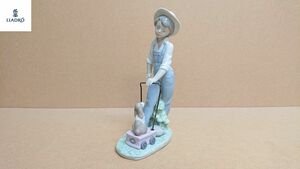 N-65 廃盤 希少 LLADRO リヤドロ 6021 土曜日の男の子 男の子 犬 フィギュリン 陶磁器 人形 置物 Suturday`s Child boy dog figurine 