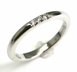 良品!!TIFFANY&Co.(ティファニー)《Pt950 天然ダイヤモンド フォーエバー3Pリング》N 3.0g 約5.0号 jewelry ring diamond EA5/EA5