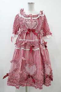 BABY,THE STARS SHINE BRIGHT / Sweet Gingham Dollワンピース Free エンジ H-24-09-02-1002-BA-OP-NS-ZH