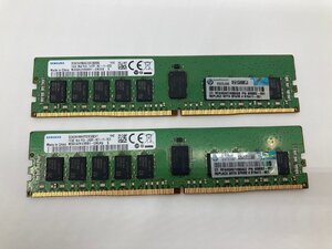 1円【SAMSUNG】2枚組 16GB PC4-19200 PC4-2400T-R DDR4 Registered ECC 1RX4 中古メモリ