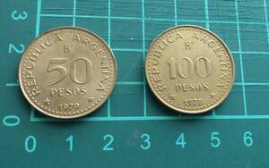 コイン　アルゼンチン　2枚　1978年 1979年