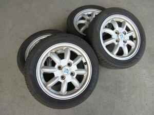 ダイハツ MINILITE ミニライト 14インチ アルミホイール 165/55R14 タイヤ付き 4本セット 中古