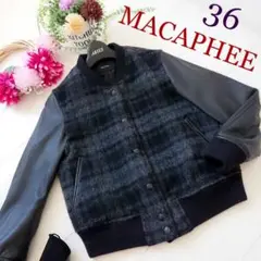 MACAPHEE マカフィー レザー チェック ブルゾン