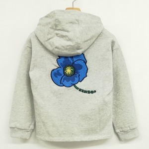 未使用品 ケンゾー KENZO KIDS EXCLUSIVE EDITION キッズ スウェット ジップアップ パーカー 刺繍 8A / 128 グレー