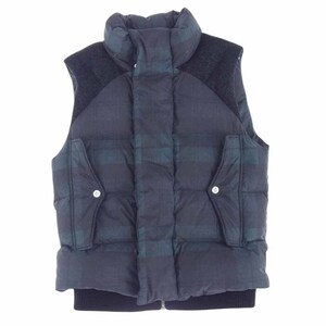 MONCLER GAMME BLEU モンクレール ガムブルー 112-391-43311-80 アウトレットスタンプ入り 国内正規品 GILET ウール切替【中古】