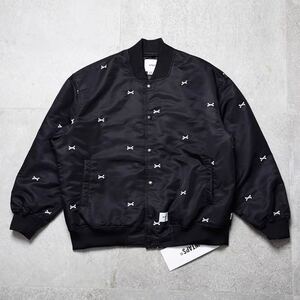 WTAPS ダブルタップス 22SS 221TQDT-JKM01 TEAM JACKET NYLON TWILL TEXTILE クロスボーン ナイロン