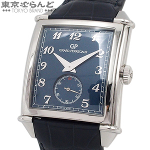 101738958 ジラール・ペルゴ GIRARD-PERREGAUX ヴィンテージ 1945 25880-11-421-BB4A ブルー SS アリゲーター 腕時計 メンズ 自動巻