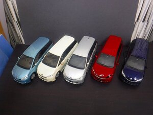 【D0102】 TOYOTA トヨタ ウィッシュ WISH 1/24 約19cm カラーサンプル 色見本 ミニカー 5台 非売品 訳有り