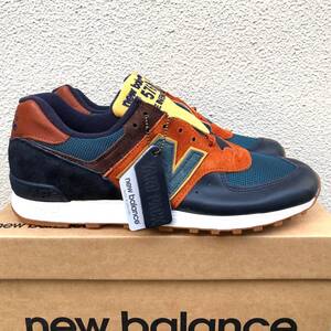 NB原宿店&公式オンラインストア限定 UK製 NEW BALANCE M576YP【MiUK YARD PACK】US8D 26cm レザー スエード ネイビー×ブラウン 紺/茶