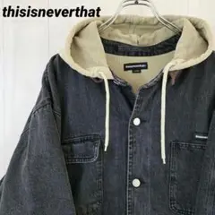 【韓国人気ブランド】thisisneverthat デニムジャケット L 黒