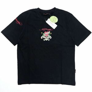 (送料無料)新品未使用品 Ed Hardy エドハーディ スカル ハート メンズ半袖Tシャツ ☆サイズM胸囲88〜96㎝、身長165〜175㎝