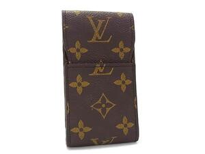 1円 ■美品■ LOUIS VUITTON ルイヴィトン M63024 モノグラム エテュイ シガレットケース 煙草ケース ブラウン系 FJ4306