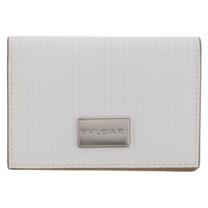 BVLGARI ブルガリ 小物 名刺入れ/カードケース 27693 White PVC ミレリゲ カードケース 名刺れ