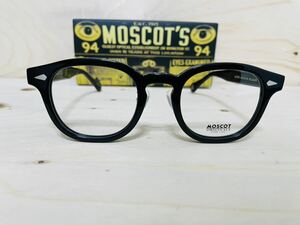 ◆MOSCOT◆LEMTOSH◆モスコット◆レムトッシュ 眼鏡フレーム ウェリントン ボストン 黒縁 ノーズパッド付き 人気モデル 未使用 美品