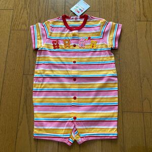 SALE 即決　新品　ミキハウス　ロンパース　80 日本製　ショートオール ベビー カバーオール 半袖 ベビー服 子供服