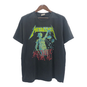 00年代 METALLICA メタリカ And Justice for All 半袖Ｔシャツ バンドT ブラック (メンズ XL) Q6177