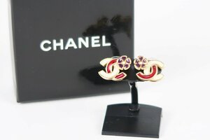 【美品】CHANEL シャネル ココマーク ピアス ブランドアクセサリー 小物 08P刻印【QV21】