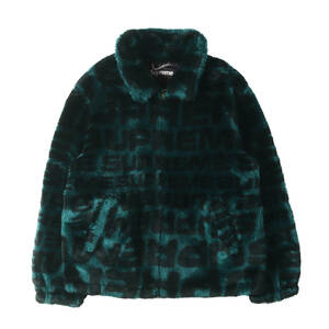 Supreme シュプリーム ジャケット サイズ:XL ブランドロゴ柄 フェイクファー ボンバージャケット (Faux Fur Repeater Bomber)