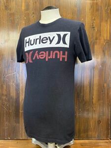 J563TC メンズ Tシャツ HURLEY ハーレー 半袖 ブラック 黒 プリント ストリート サーフ 小さいサイズ S 送料370円