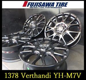 【1378】T3108024◆Verthandi YH-M7V◆17x7J 5穴 PCD114.3 +53◆4本◆ ノア ヴォクシー ステップW など