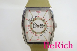 ドルチェ ＆ ガッバーナ Dolce & Gabbana メンズ 腕時計 トノー型 ホワイト 文字盤 SS ラバー クォーツ【中古】bt2135