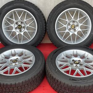 80%溝有。RESULT社外ホイール16インチ×7J+48 PCD100/5穴DUNLOP 215/60R16スタッドレス4本。インプレッサ WRX XV レガシィ 86 BRZ プリウス